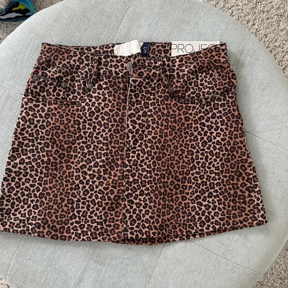 Leopard Print Kids Skirt